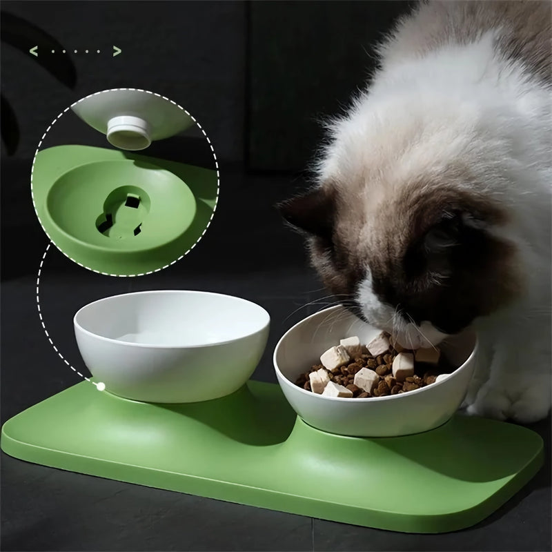 adjustable double bowl feeding station, view 7 - MRSLM