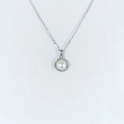 Freshwater pearl 925 silver pendant necklace, view 2 - MRSLM