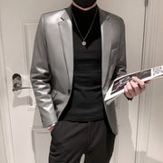men's slim PU leather jacket, view 4 - MRSLM