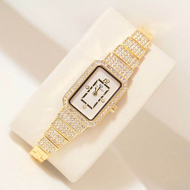 full diamond ladies quartz watch, view 5 - MRSLM