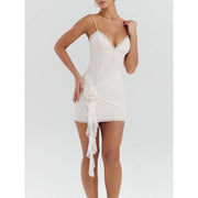 White lace mini dress, view 5 - MRSLM