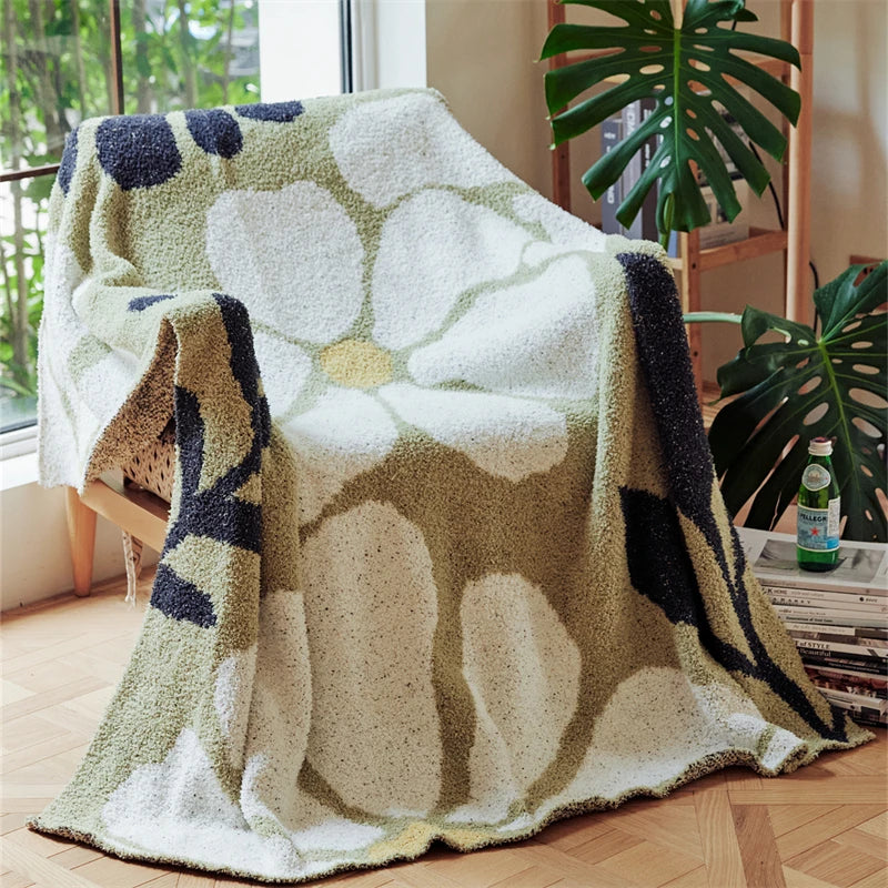 boho floral throw blanket, view 6 - MRSLM