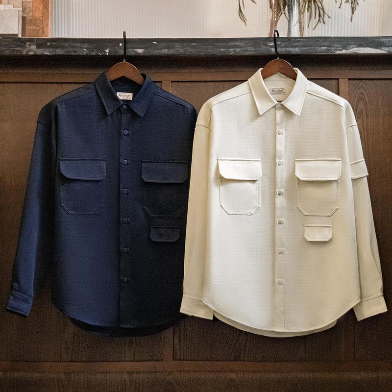 men's anti-wrinkle shirt jacket, view 7 - MRSLM