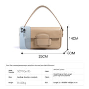genuine leather crossbody handbag, view 8 - MRSLM