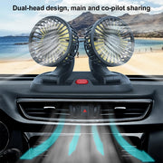 dual head USB car fan, view 6 - MRSLM