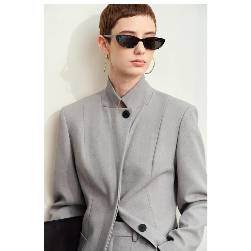 women's slim tailored coat, view 8 - MRSLM