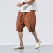 men's loose cropped pants hemp blend, view 7 - MRSLM