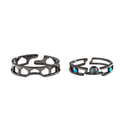 couple sterling silver rings pair, view 4 - MRSLM