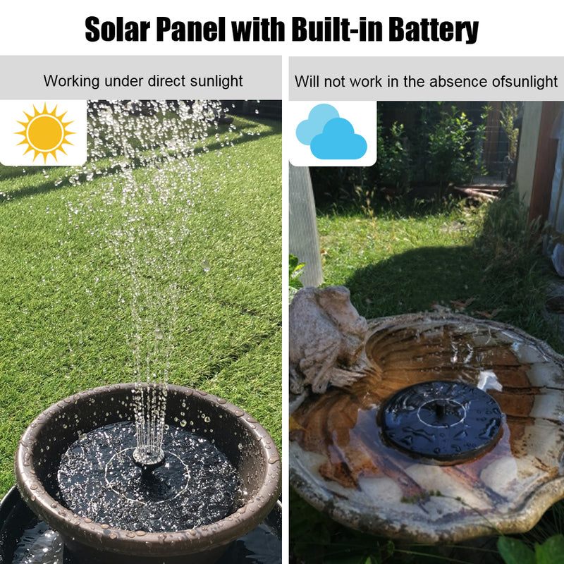solar-powered floating fountain, view 4 - MRSLM