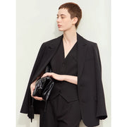 women's notched collar blazer, view 4 - MRSLM