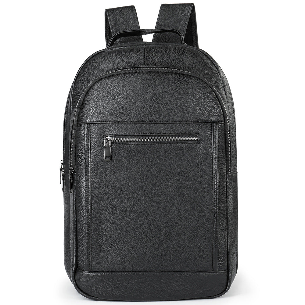 Head Layer Cowhide Backpack For Men With Large Capacity