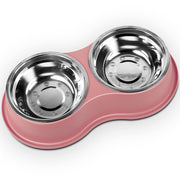 stainless steel anti-slip pet bowls set, view 4 - MRSLM
