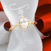 zircon water-drop gold plated ring - MRSLM