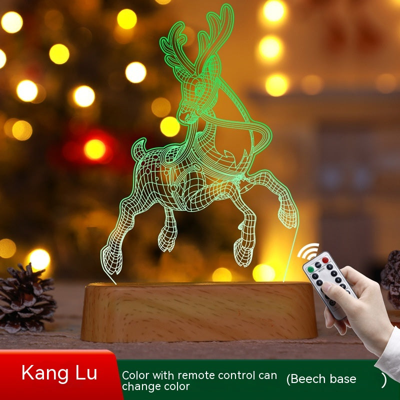 christmas 3d acrylic led night light, view 6 - MRSLM