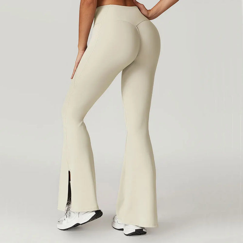 high waist flared yoga pants, view 12 - MRSLM