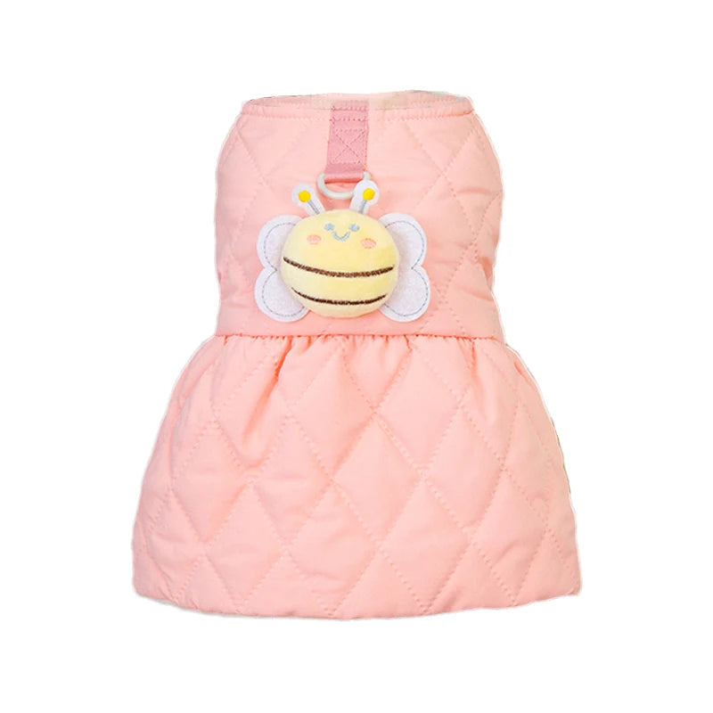 winter princess dog dress, view 3 - MRSLM