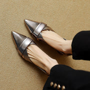 leather pointed toe sandals, view 18 - MRSLM