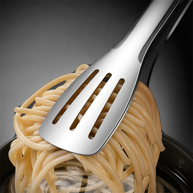 non-slip stainless steel food tongs, view 9 - MRSLM