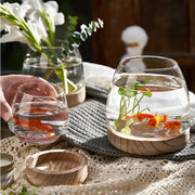 round glass desktop fish tank, view 8 - MRSLM