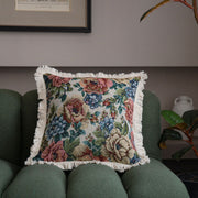jacquard floral cushion cover, view 5 - MRSLM