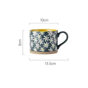 nordic painted flowers ceramic mug, view 4 - MRSLM