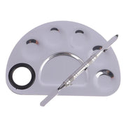 stainless steel makeup and nail art mixing palette, view 3 - MRSLM