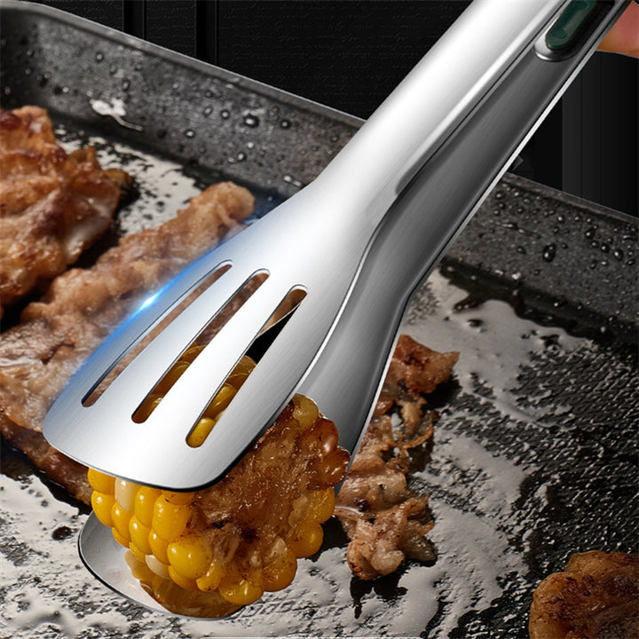 Non-Slip Stainless Steel Food Tongs for Cooking and Serving