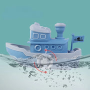 wind up cartoon ship bath toy, view 5 - MRSLM