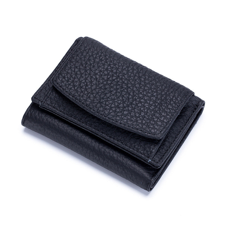 leather mini short wallet for women, view 11 - MRSLM