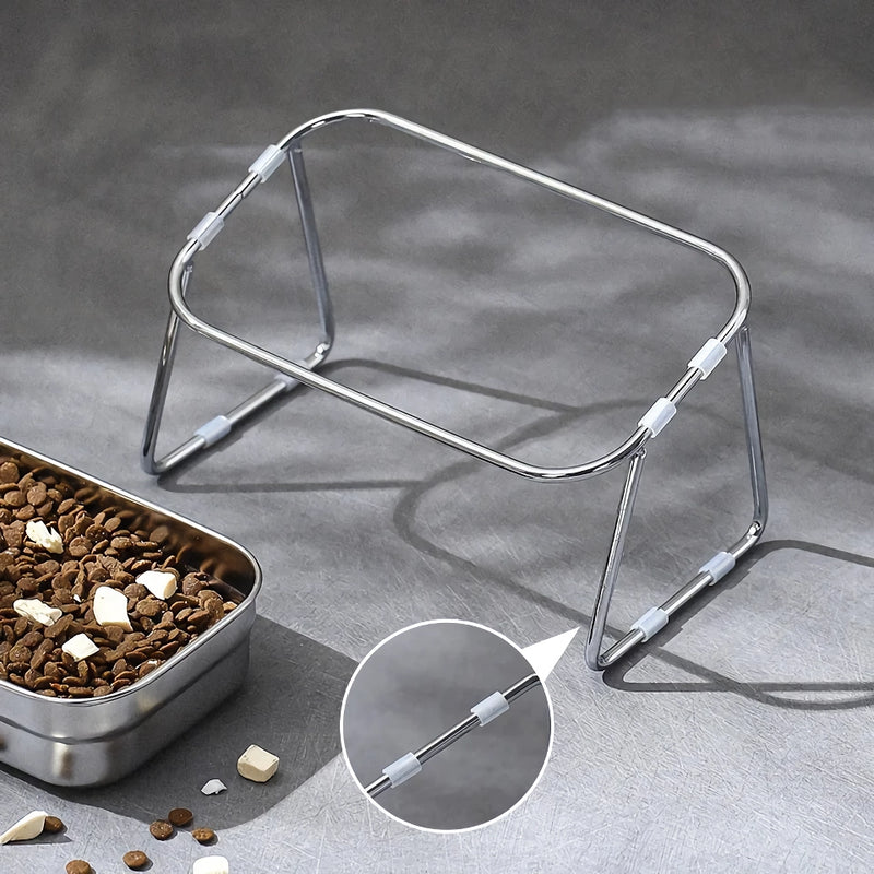 stainless steel elevated cat bowls, view 6 - MRSLM