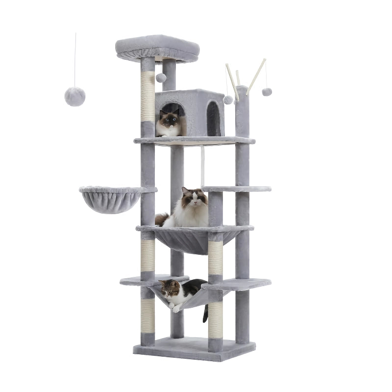 tall cat tree tower, view 3 - MRSLM