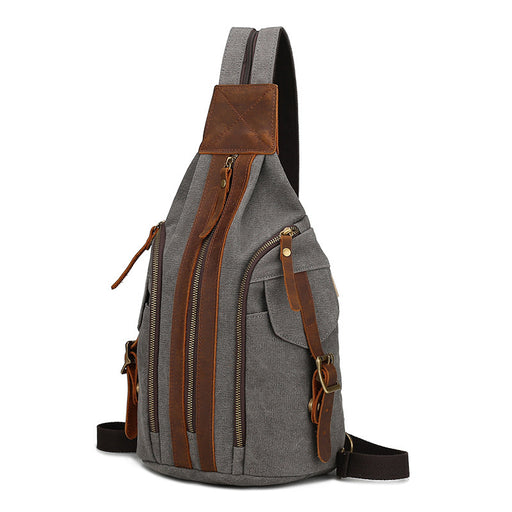 retro canvas chest shoulder bag - MRSLM