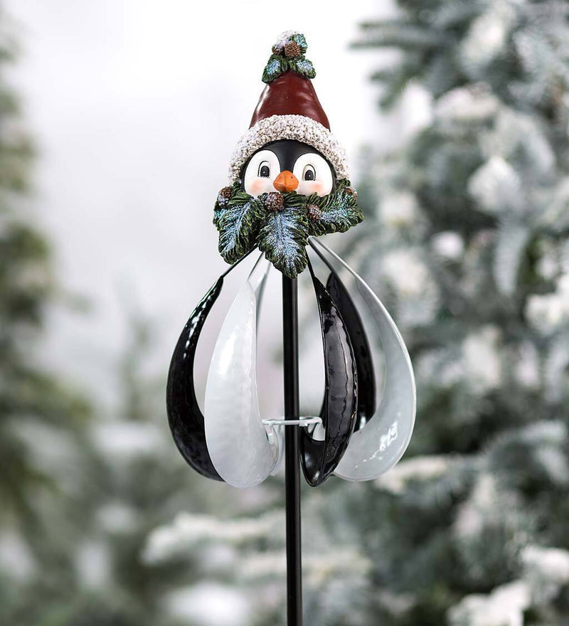 snowman garden wind spinner, view 3 - MRSLM