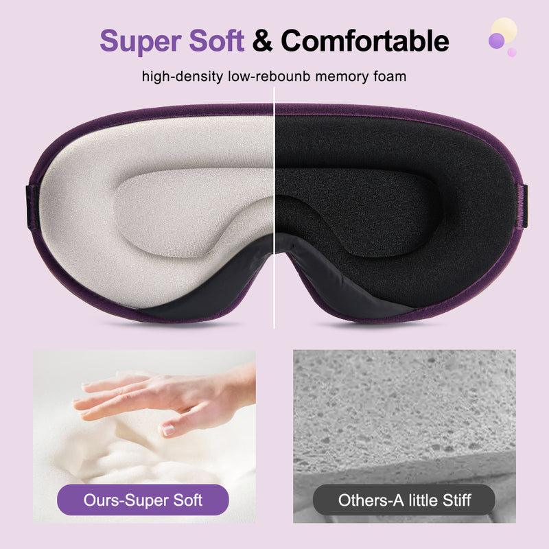 3D memory foam silk sleep mask, view 5 - MRSLM