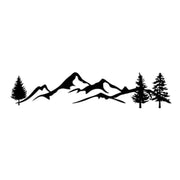 reflective mountain and tree landscape car decal, view 2 - MRSLM