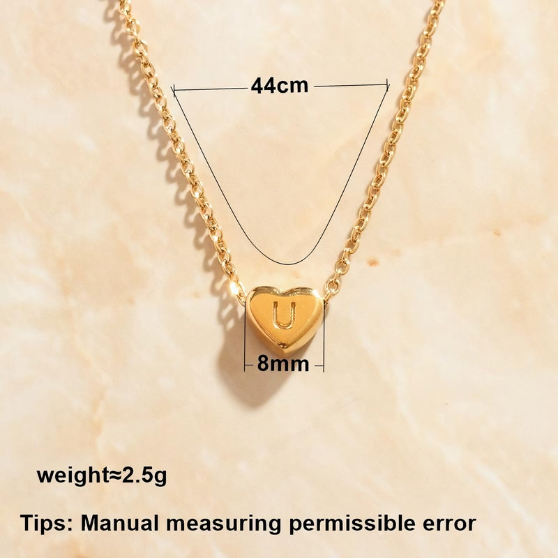 gold plated love letter necklace, view 6 - MRSLM