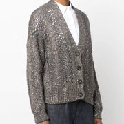sequins cashmere blend cardigan sweater - MRSLM