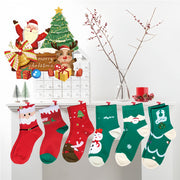6 pairs Christmas socks gift box with greeting cards, view 6 - MRSLM