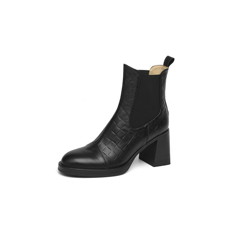 women's leather ankle boots, view 2 - MRSLM