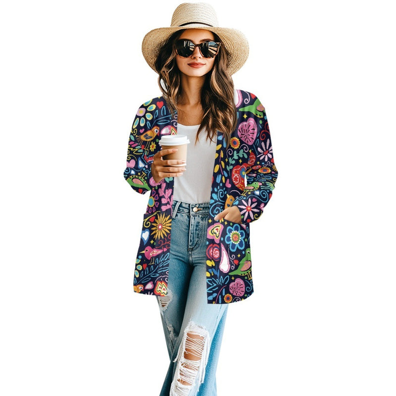 long sleeve cardigan jacket, view 2 - MRSLM