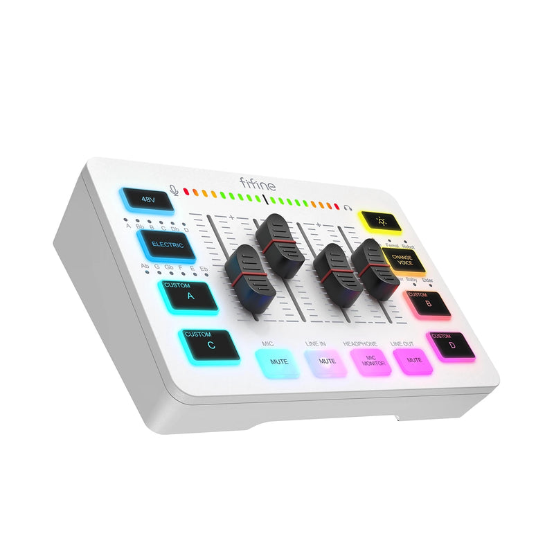 4-channel RGB gaming audio mixer, view 2 - MRSLM