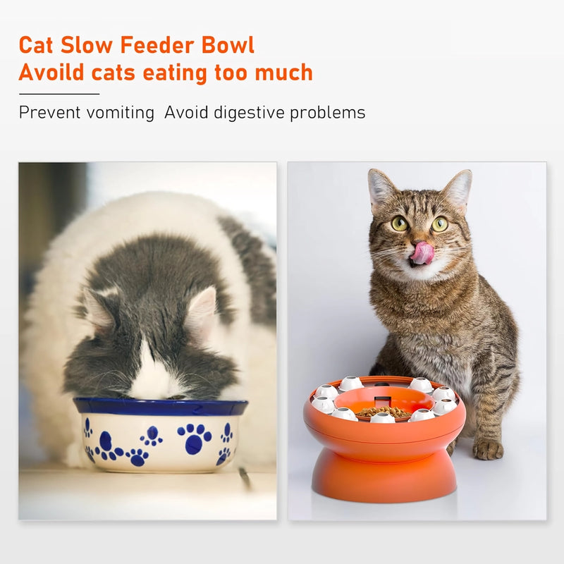 slanted cat puzzle bowl, view 9 - MRSLM