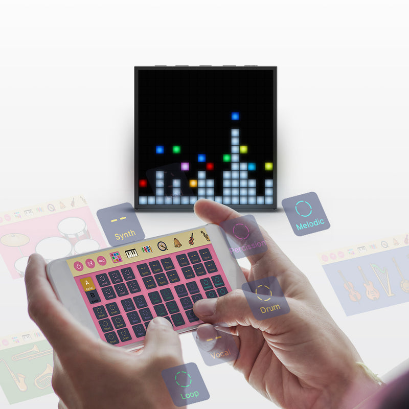 bluetooth speaker with alarm clock and led display, view 10 - MRSLM