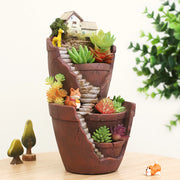 farmhouse resin succulent planter, view 6 - MRSLM