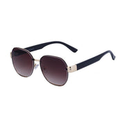 oversized rimless round sunglasses, view 2 - MRSLM