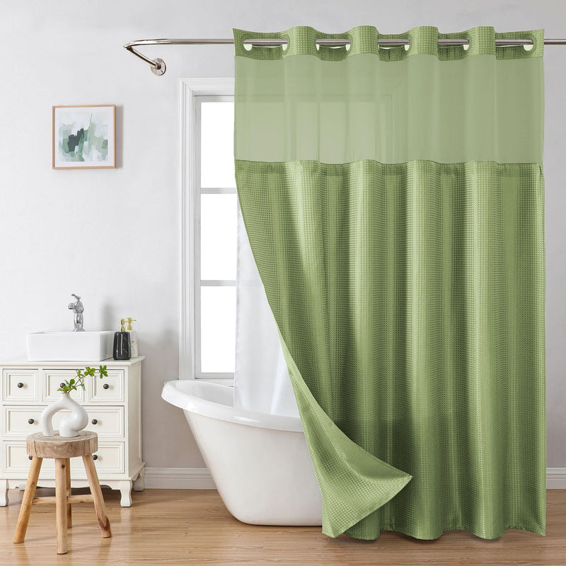 Waterproof double layer shower curtain, view 5 - MRSLM