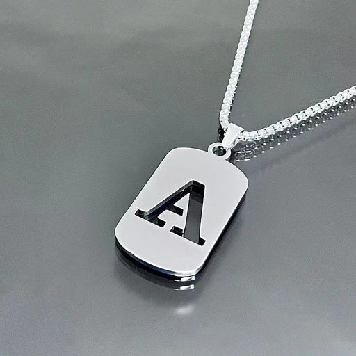 titanium steel letter necklace - MRSLM