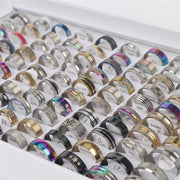 stainless steel stripe rings bulk lot - MRSLM