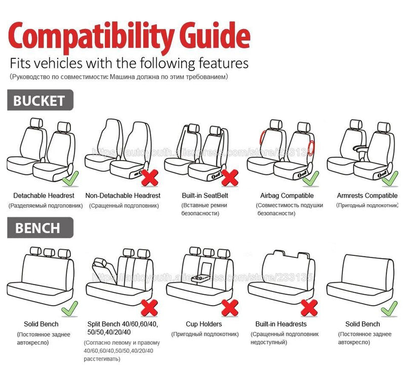 universal car seat covers set, view 10 - MRSLM