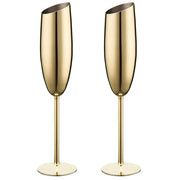 stainless steel champagne glass set, view 9 - MRSLM